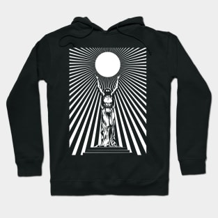 Sun God Illustration (white print) Hoodie